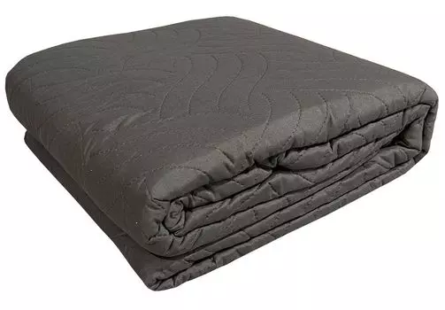 Покрывало на кровать однотонное стеганое одеяло покрывало на диван, размер: 220 x 240 см, цвет: антрацит One-Home