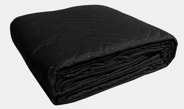 Покрывало на кровать однотонное стеганое одеяло покрывало на диван, размер: 220 x 240 см, цвет: черный One-Home