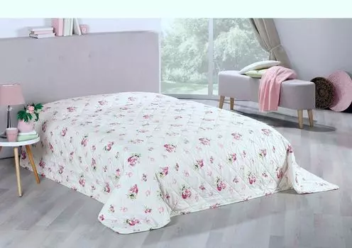 Покрывало на кровать. Универсальное одеяло размером примерно 220x240 см. Плед на диван в стиле пэчворк XXL. Дизайн: Rose MB Warenhandel24