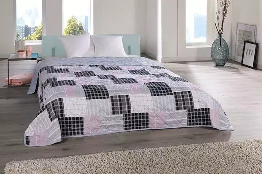 Покрывало на кровать. Универсальное одеяло размером примерно 220x240 см. Диван в стиле пэчворк XXL. Дизайн: Sylt Patchwork MB Warenhandel24