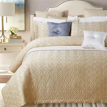 Покрывало Одеяло для двуспальной кровати Спальня Шампанское Золото Упаковка из 3 шт., 220 x 240 см Sonstige