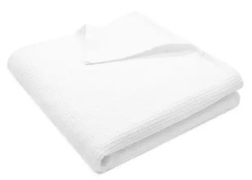 Покрывало/пододеяльник с вафельным пике, 100% хлопок, 150х225 см, белый Zollner