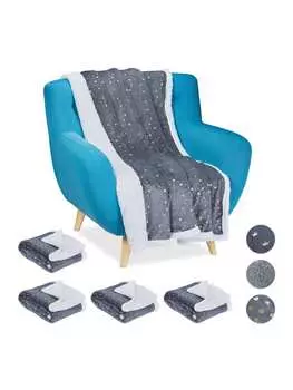 Покрывало relaxdays, цвет grau/wei