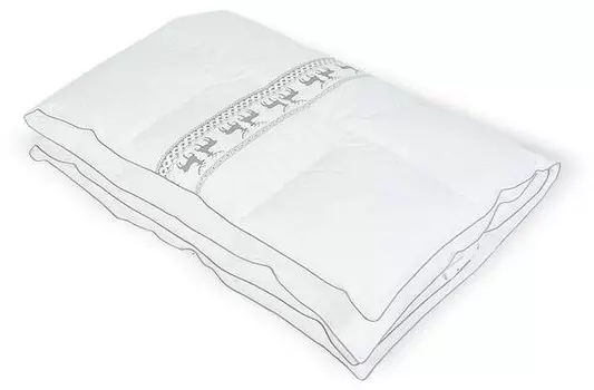 Покрывало RIBECO ScandicDream 60% Daune, 200x10x200 см, белый