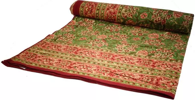 Покрывало с блочным принтом, покрывало на кровать и диван, настенная подвеска ручной работы, настенная ткань - дизайн 7, розовый, хлопок, размер: двуспальный 225*275 см Guru-Shop