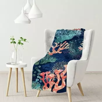 Покрывало с кораллами Dvbnli, разноцветный