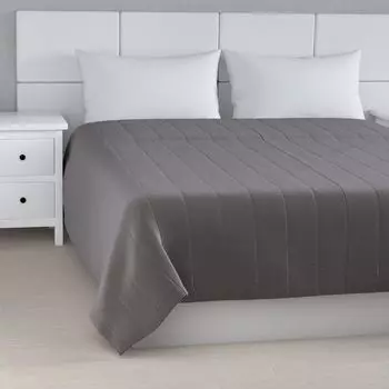 Покрывало с полосатой стежкой Dekoria, коричневый