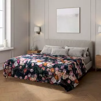 Покрывало с полосатой стежкой Dekoria, мультиколор