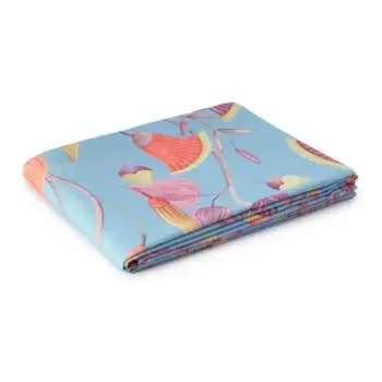 Покрывало С Принтом "Папирус" 260X260 Bassetti, бирюзовый