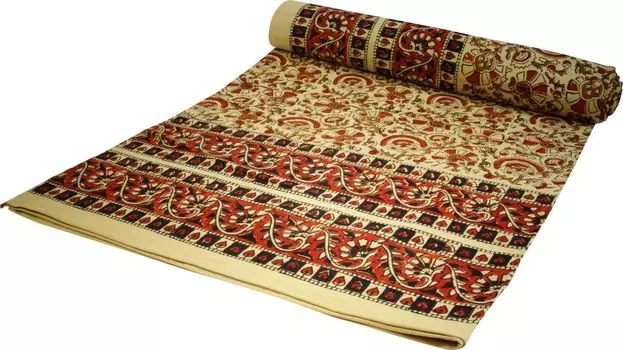 Покрывало с принтом, покрывало для кровати и дивана, настенная подвеска ручной работы, настенное полотенце — дизайн 11, кремово-белый, хлопок, размер: одиночное 150*200 см Guru-Shop