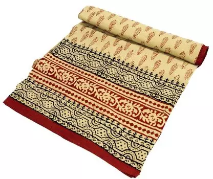 Покрывало с принтом, покрывало на кровать и диван, настенная подвеска ручной работы, настенная ткань - дизайн 18, красный, хлопок, размер: одинарный 150*200 см Guru-Shop