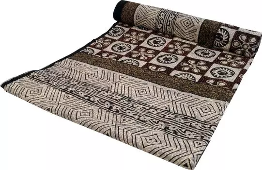 Покрывало с принтом, покрывало на кровать и диван, настенная подвеска ручной работы, настенная ткань — дизайн 1, коричневый, хлопок, размер: одинарный 150*200 см Guru-Shop