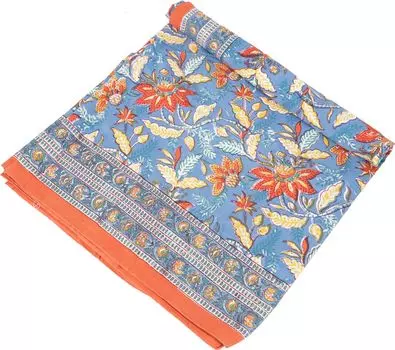 Покрывало с принтом, покрывало на кровать и диван, настенная подвеска ручной работы, настенная ткань - дизайн 13, синий, хлопок, размер: двуспальный 225*275 см Guru-Shop