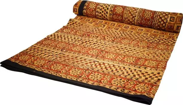 Покрывало с принтом, покрывало на кровать и диван, настенная подвеска ручной работы, настенная ткань — дизайн 14, коричневый, хлопок, размер: одинарный 150*200 см Guru-Shop