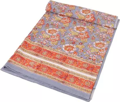 Покрывало с принтом, покрывало на кровать и диван, настенная подвеска ручной работы, настенная ткань - дизайн 33, кремово-белый, хлопок, размер: одинарный 150*200 см Guru-Shop