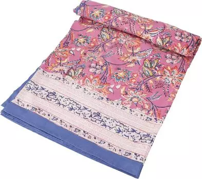 Покрывало с принтом, покрывало на кровать и диван, настенная подвеска ручной работы, настенная ткань - дизайн 7, синий, хлопок, размер: одинарный 150*200 см Guru-Shop