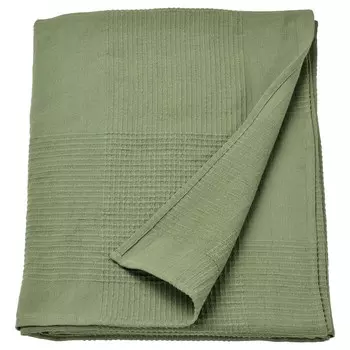 Покрывало, серо-зеленое, 150х250 см, INDIRA IKEA