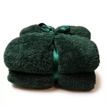 Покрывало Unique Living Teddy 2, 200x1x150 см, темно-зеленый