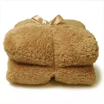 Покрывало Unique Living Teddy 2, 200x1x150 см цвет dunkelgelb