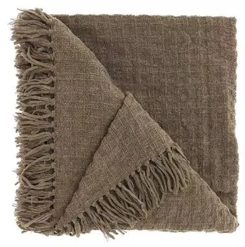 Покрывало Unique Living Verlin, 180x1x130 см, коричневый