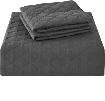 Покрывало Woltu+2 Kissenbezg Jay(3teilig), 240x2x260 см, темно-серый