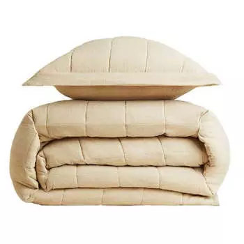 Покрывало Zara Home Checked Microfibre, бежевый