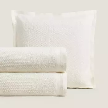 Покрывало Zara Home Jacquard, кремовый