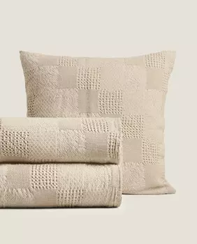 Покрывало Zara Home Textured, бежевый