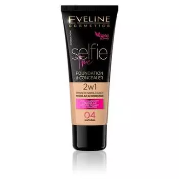 Покрывающая и увлажняющая основа и консилер 2в1, №04 Натуральный Eveline Cosmetics, Selfie Time