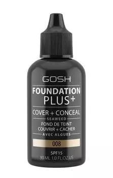 Покрывающий и корректирующий тональный крем 008 Золотой 30 мл Gosh Foundation Plus