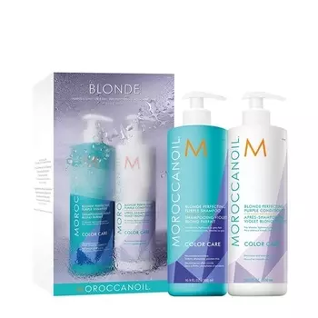 Пол-литровый набор шампуня и кондиционера для блондинок, Moroccanoil