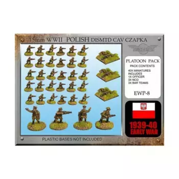 Польская кавалерия спешилась - Чапка, WWII Miniatures - Early 1939-40 - Polish Infantry (15mm)