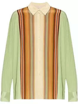 Пол Смит Фирменная полосатая рубашка Paul Smith, зеленый