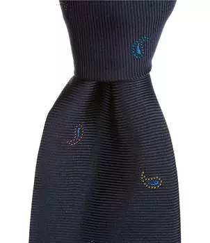 Пол Смит Пейсли 3,14 Тканый шелковый галстук Paul Smith, синий