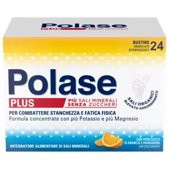 Polase Plus со вкусом апельсина без сахара, 24 пакетика, добавка от усталости