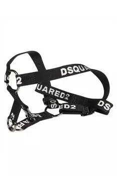 Poldo x D2 — ремень с логотипом Dsquared2, черный