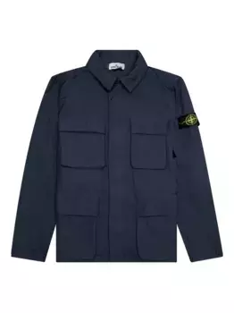 Полевая куртка с накладными карманами Stone Island, синий