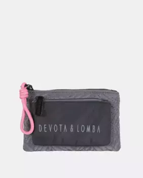 Полевая женская сумочка черно-серого цвета Devota & Lomba