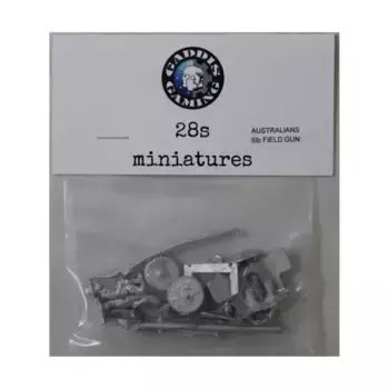 Полевое орудие и расчет австралийского оружия весом 6 фунтов, WWII Miniatures - British - Australians - Artillery (28mm)