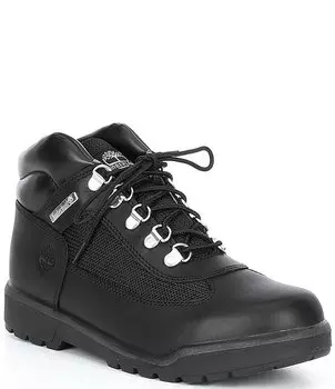 Полевые ботинки Timberland для мальчиков из кожи и ткани (подростковые), черный