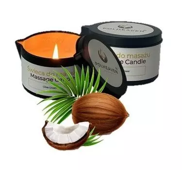 Polheaven, Массажная свеча, Кокос, 80мл