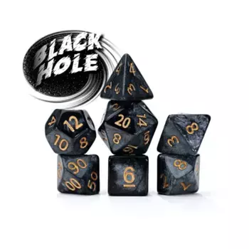 Поли-набор - Черная дыра (7), Mercurial Dice