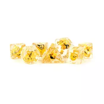 Поли-набор «Кошка с золотом» (7), Resin Dice - Assorted (Metallic Dice Games)