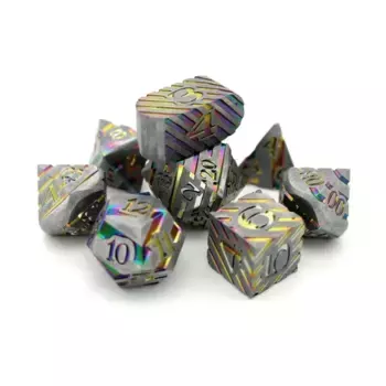 Поли-набор «Оглушение» (8), Wood and Metal Dice (Dice Envy)