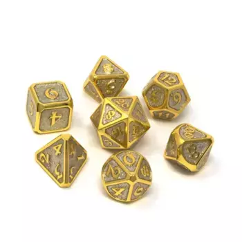 Поли-набор - Поразить (7), Metal Poly Dice Sets (Die Hard Dice)