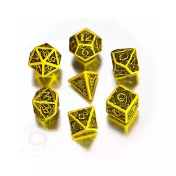 Поли-набор Желтый с черным (7), Celtic 3D Dice