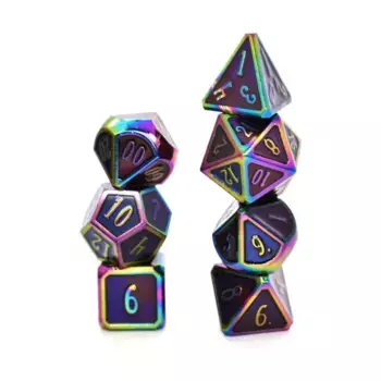 Поли сет Квидди (7), Wood and Metal Dice (Dice Envy)