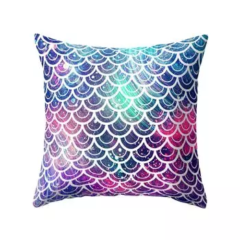 Полиэфирная персиковая кожа, рыбья чешуя, декоративная подушка, чехол для домашнего дивана, декор-7 # Stuttg