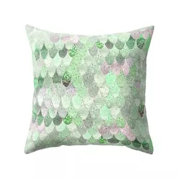 Полиэфирная персиковая кожа, рыбья чешуя, декоративная подушка, чехол для домашнего дивана, декор-4 # Stuttg