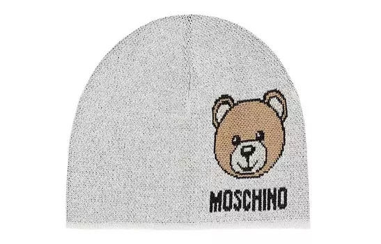 Полиамидная шапка-бини унисекс MOSCHINO, серый